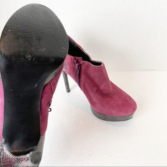 Bandolino Purple Suede Platform Bootie SZ 5.5 - Picture 4 of 8
